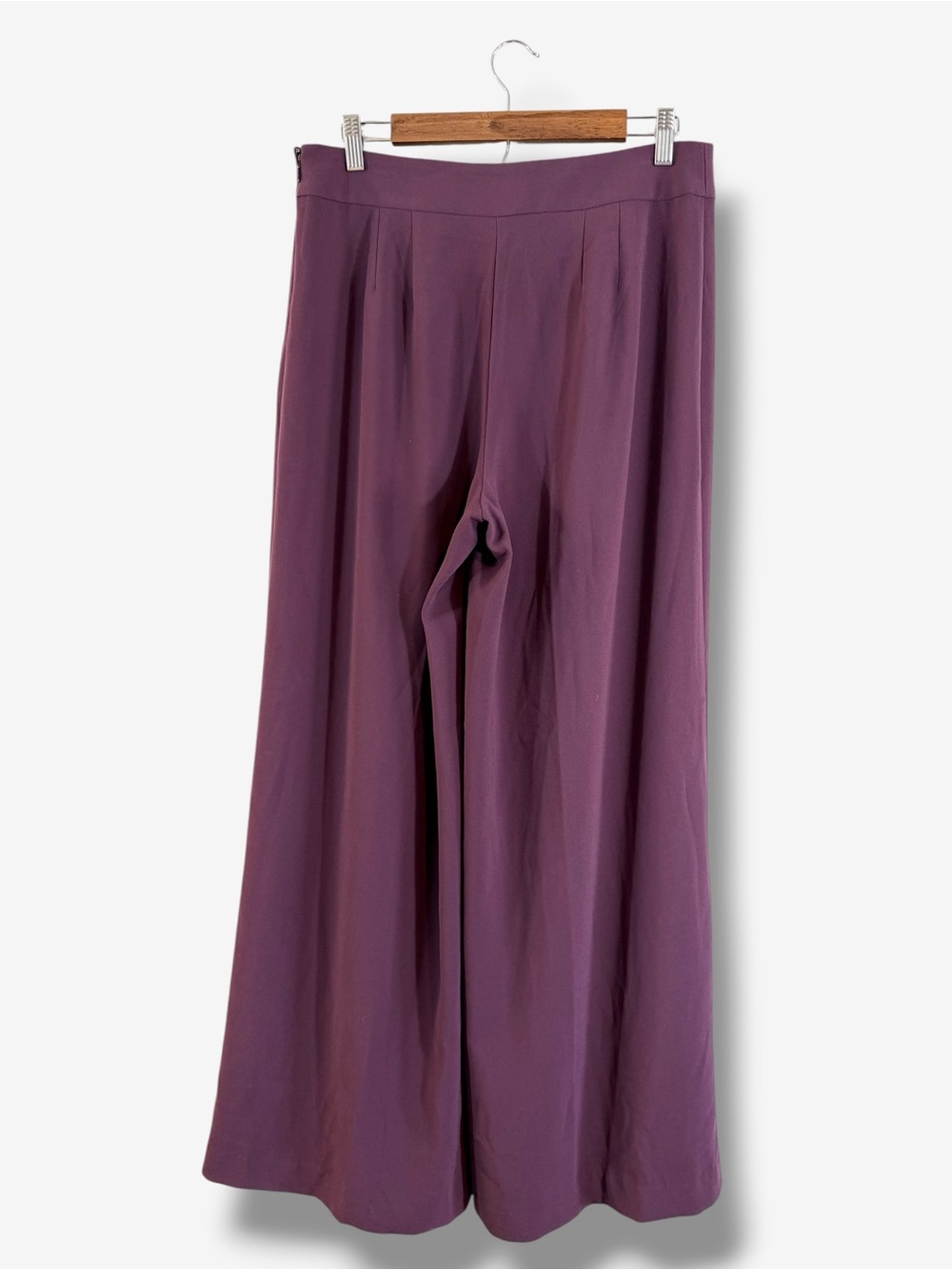 Ann Taylor Plum Wide-Leg Pull-On Pants - Picture 8 of 11